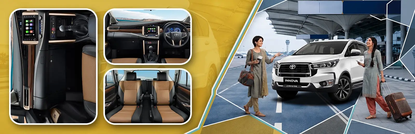 Innova Crysta on Rent in Delhi Airport